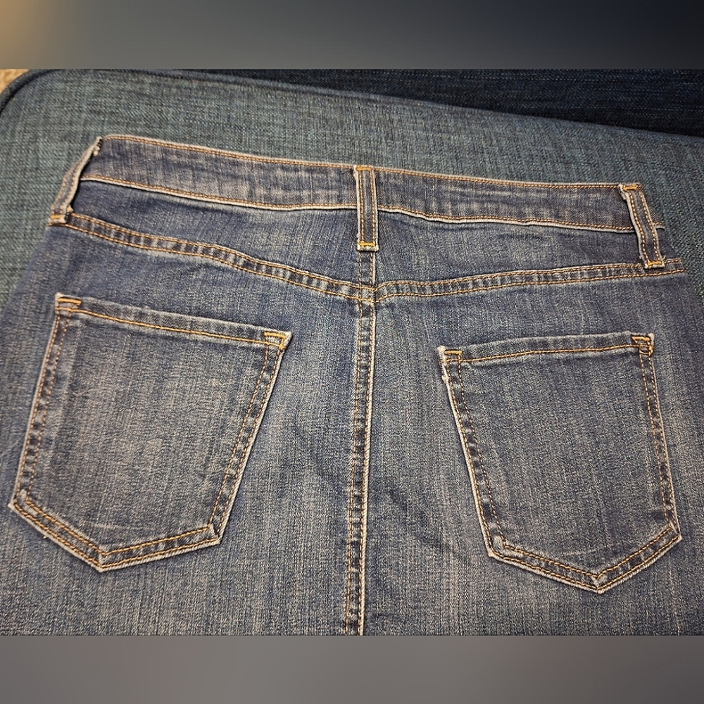 JUST BLACK | Denim, Mini Skirt w/ Frayed Hem - Picture 11 of 16